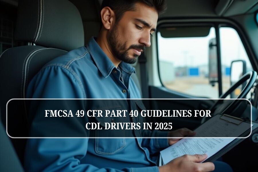 FMCSA 49 CFR Part 40 guidelines for CDL drivers in 2025