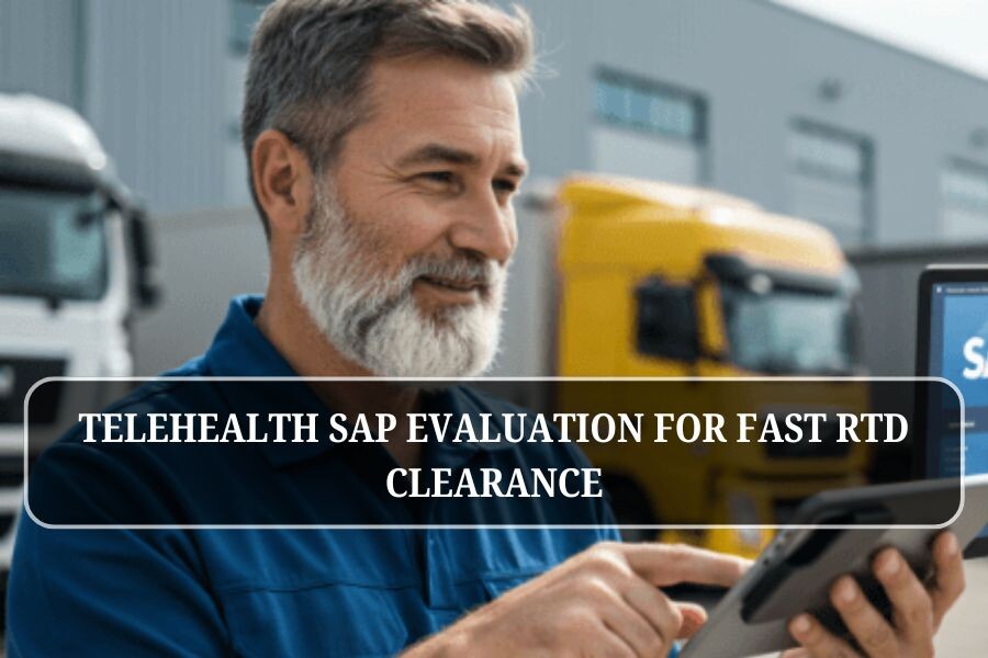 Telehealth SAP evaluation for fast RTD clearance