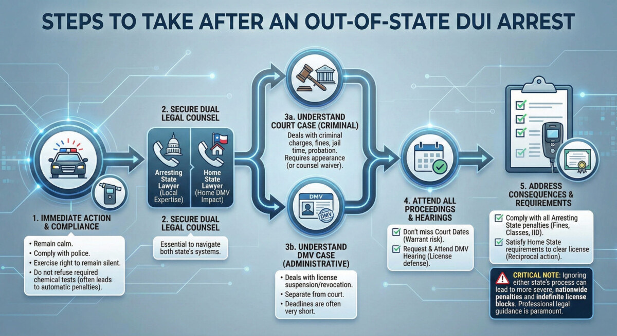 Steps to Take After an Out-of-State DUI Arrest