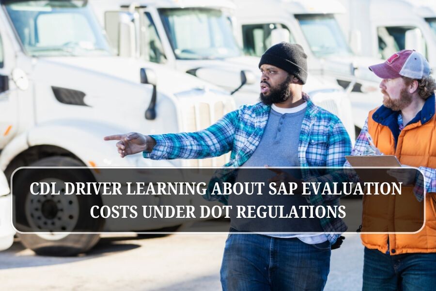 CDL driver learning about SAP evaluation costs under DOT regulations