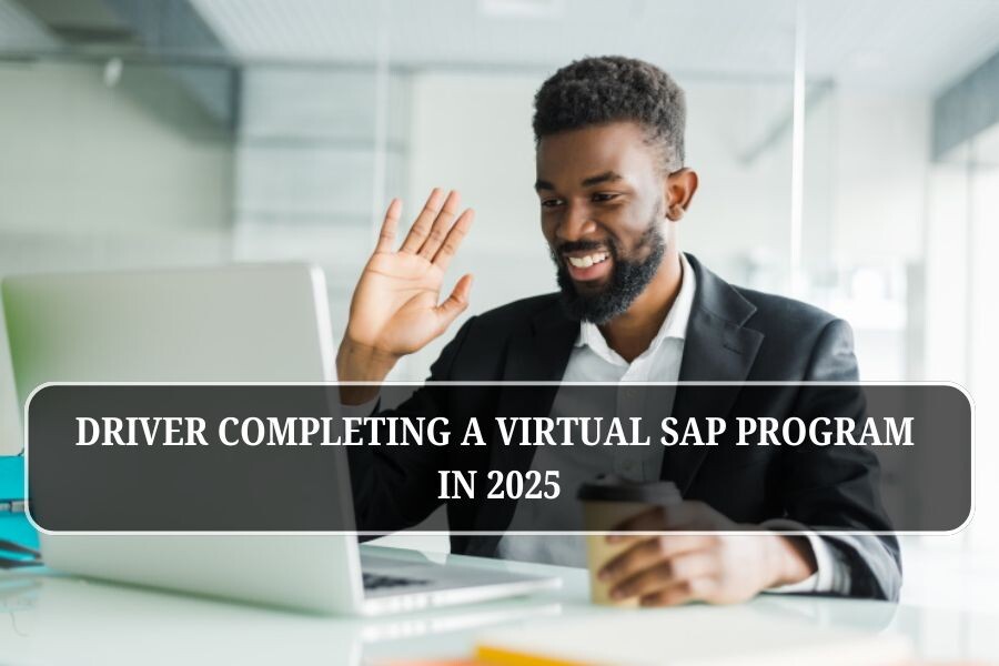 Driver completing a virtual SAP program in 2025