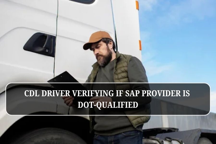 CDL driver verifying if SAP provider is DOT-qualified