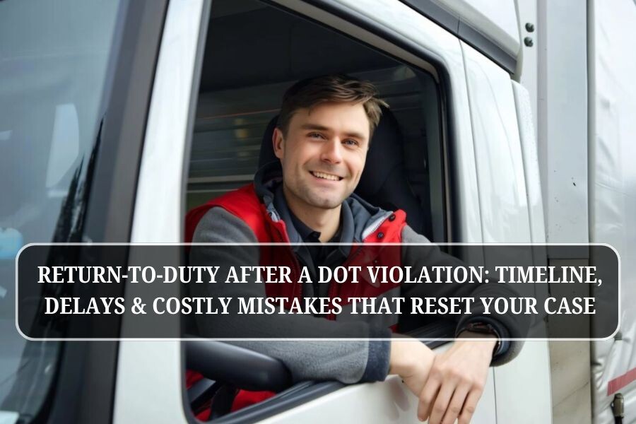 Return-to-Duty After a DOT Violation: Timeline, Delays & Costly Mistakes That Reset Your Case
